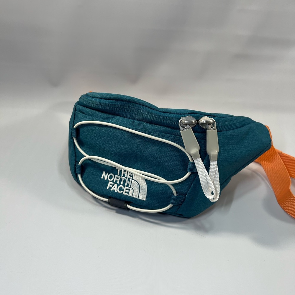 North face Waist Bag, Teal With Orange Detail, New w/out tags